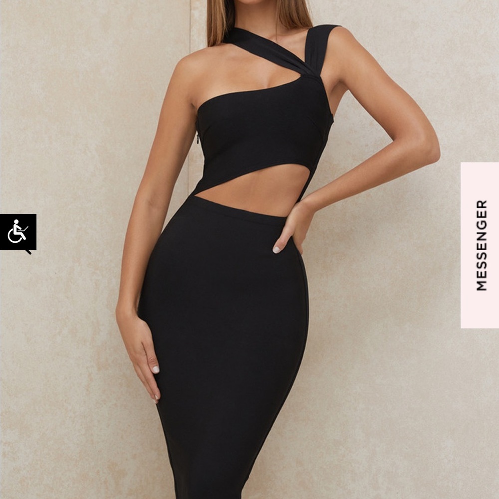 CUT OUT BANDAGE MIDI DRESS